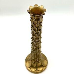 Solid Brass Hollywood Palm Tree 1960s Candlestick. MCM